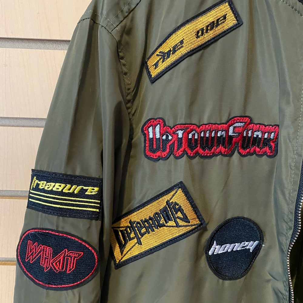 Graphic Patch Long Sleeve Bomber Jacket - image 3
